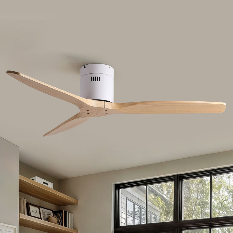 ELEMENT ACE 52 Inch Low Profile Flush Mount Ceiling Fan with Reversible Motor, Quiet Energy Efficient Operation for Low Ceiling Indoor Dry Location Use image number 3