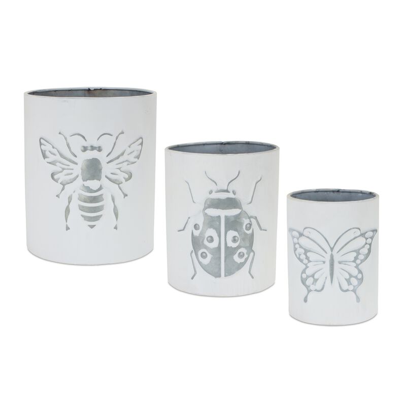 Brushed Insect Pot for Unique Plant Display and Garden D&eacute;cor  (Set of 3)