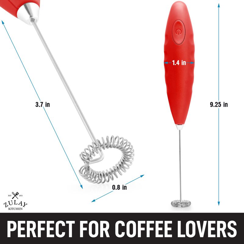 Double Grip Milk Frother for Coffee With Upgraded Holster Stand