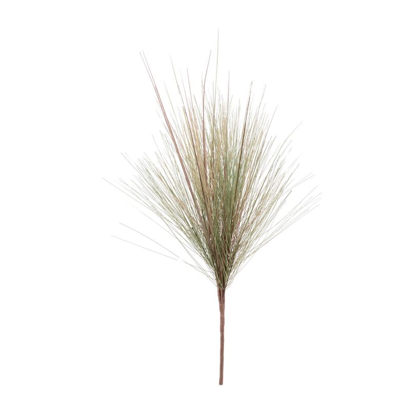 Set of 2 Grass Foliage Bush Stems for Vases, Planters, or Shelf Styling