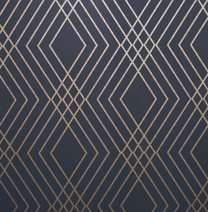 Shard Navy Trellis Wallpaper