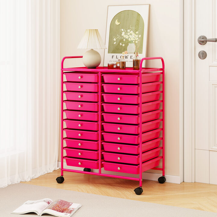 20-Drawer Rolling Utility Cart &ndash; Ideal Studio Storage Solution