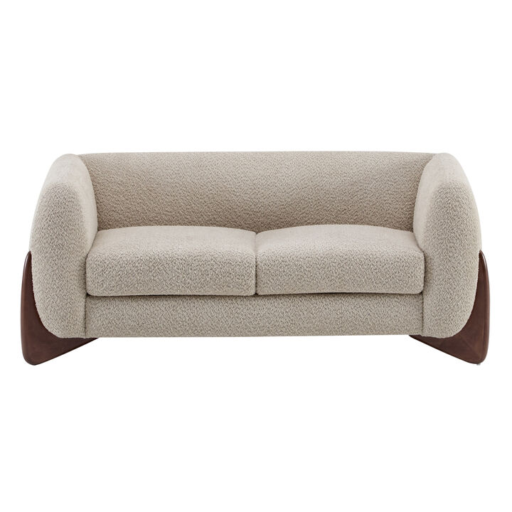 Christopher Knight Home Evat 63" Boucle Fabric Loveseat