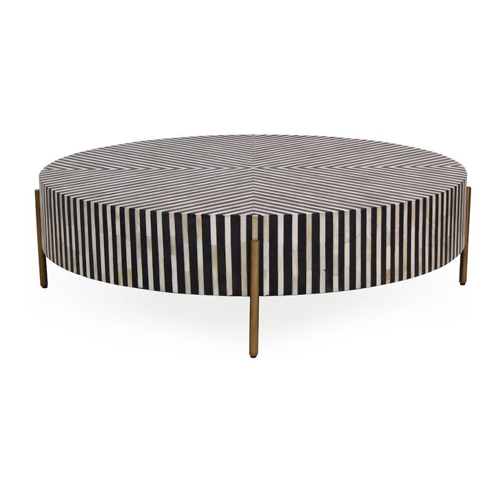 Moe's Home Collection Chameau Medium Coffee Table Black and White