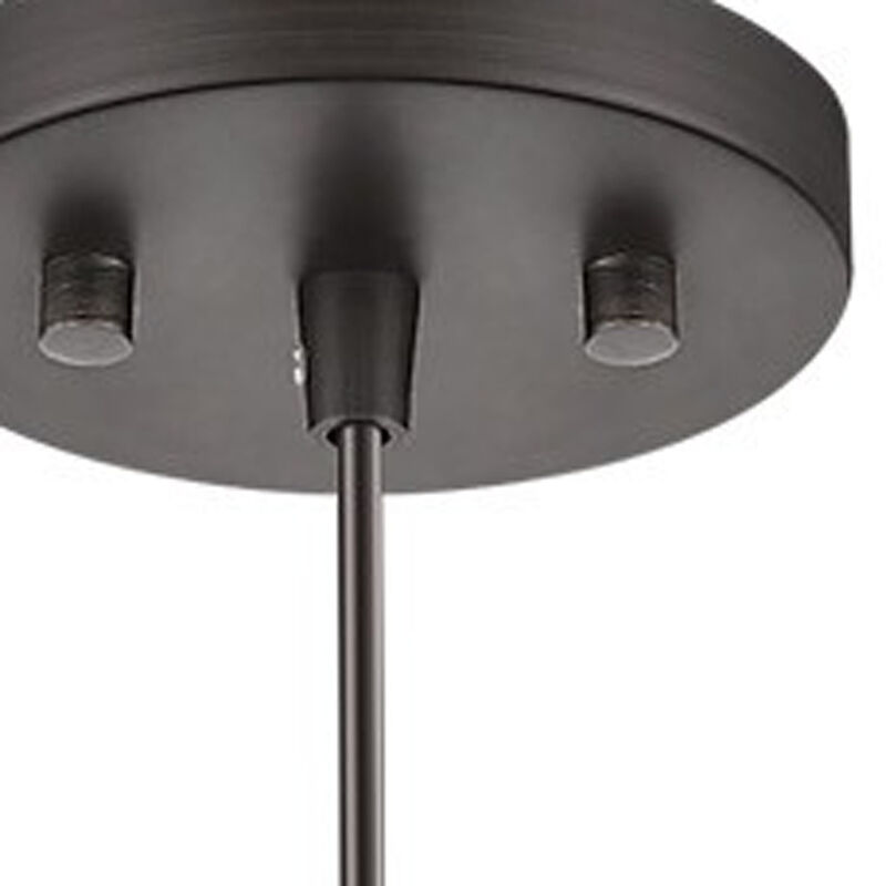 Hivvago Bronze Pendant Hanging Light with Frosted Glass Shade