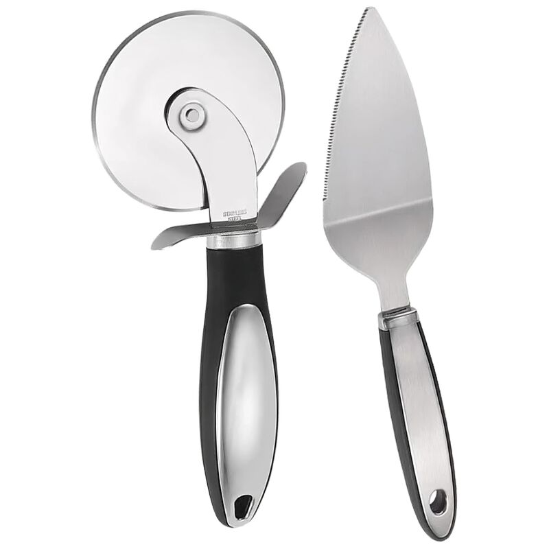 Stainless Steel  Wheel Pizza Cutter and Pie Server, set of 2 image number 0
