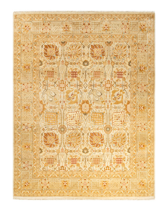 Eclectic, One-of-a-Kind Hand-Knotted Area Rug  - Ivory, 7' 10" x 10' 3"