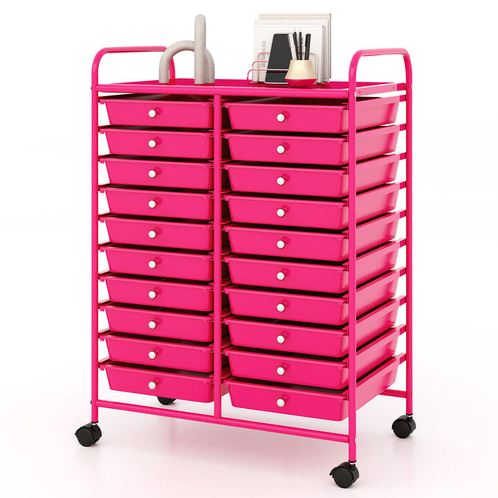 20-Drawer Rolling Utility Cart &ndash; Ideal Studio Storage Solution