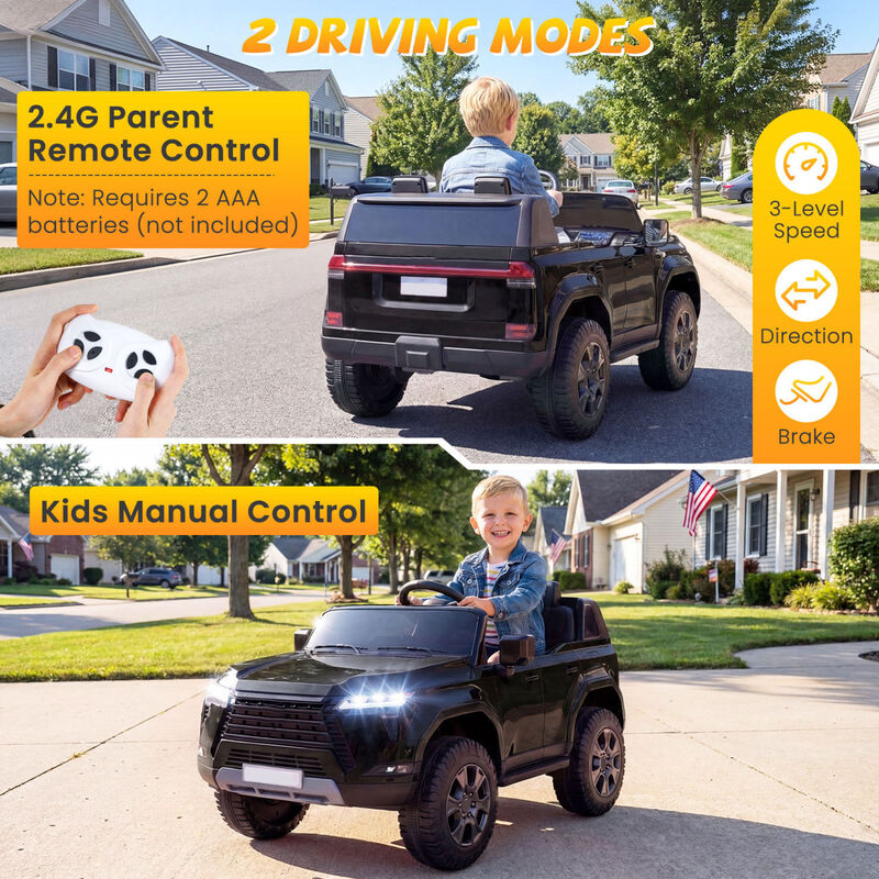 24V 4WD Kids Ride On Vehicle with Remote Control for Yard and Garden Play image number 4
