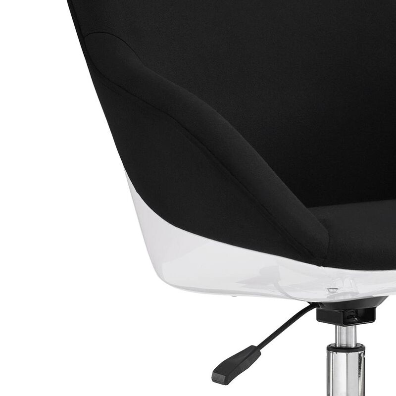 Techni Mobili Home Office Upholstered  Task Chair, Black