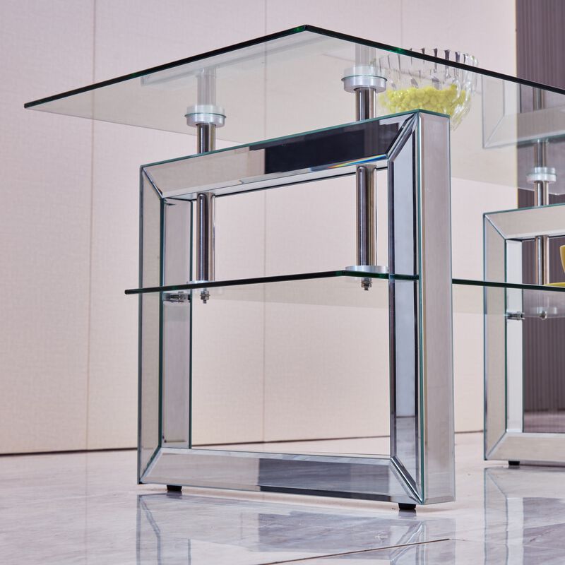 Gutzed Transparent tempered glass coffee table image number 7