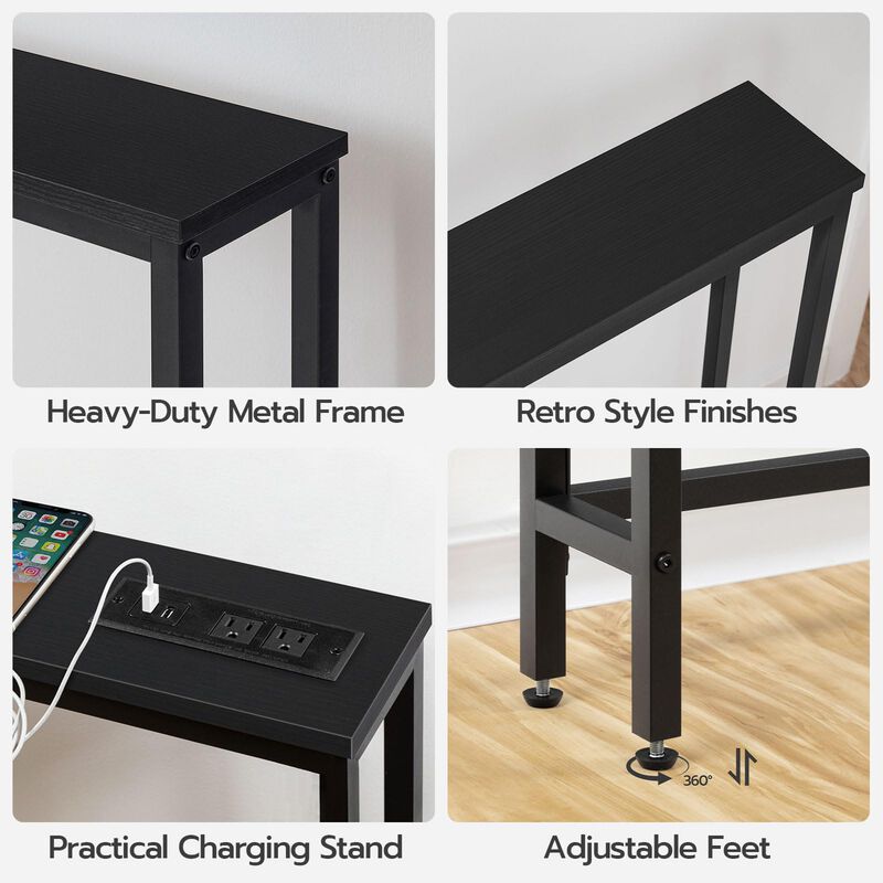 Slim Entryway Console Table with Power Outlets for Small Spaces image number 6
