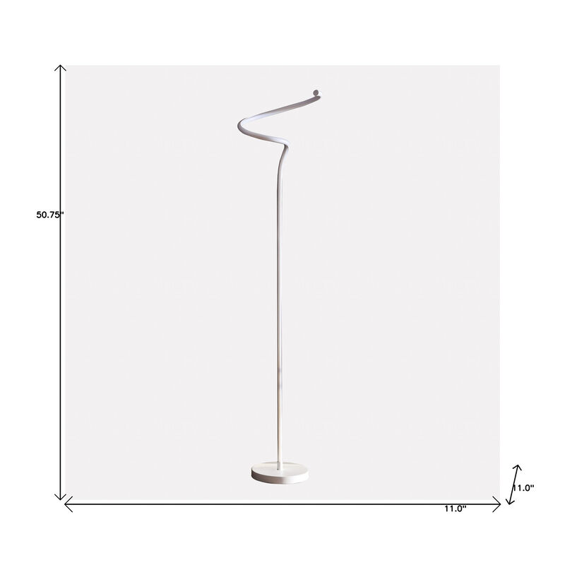 Hivvago 51" White LED Novelty Floor Lamp With White
