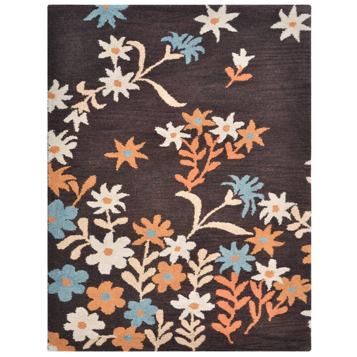 RUGSOTIC CARPETS HAND TUFTED WOOL ECO-FRIENDLY AREA RUGS  - Rectangle Shape, Size, Floral Modern Design, High Pile Thick Handmade Anti Skid Area Rugs for Living Room, Bed Room (K00689)