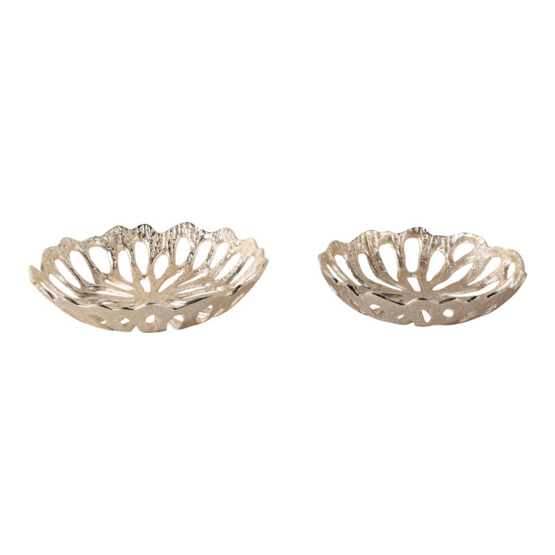 S/2 Metal Cut-out Flower Bowls image number 2