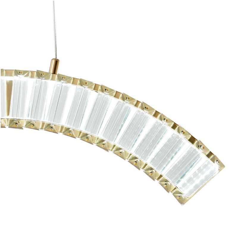 Sanford Chandelier Gold Crystal Integrated LED CC Technology 1 LED Strip
