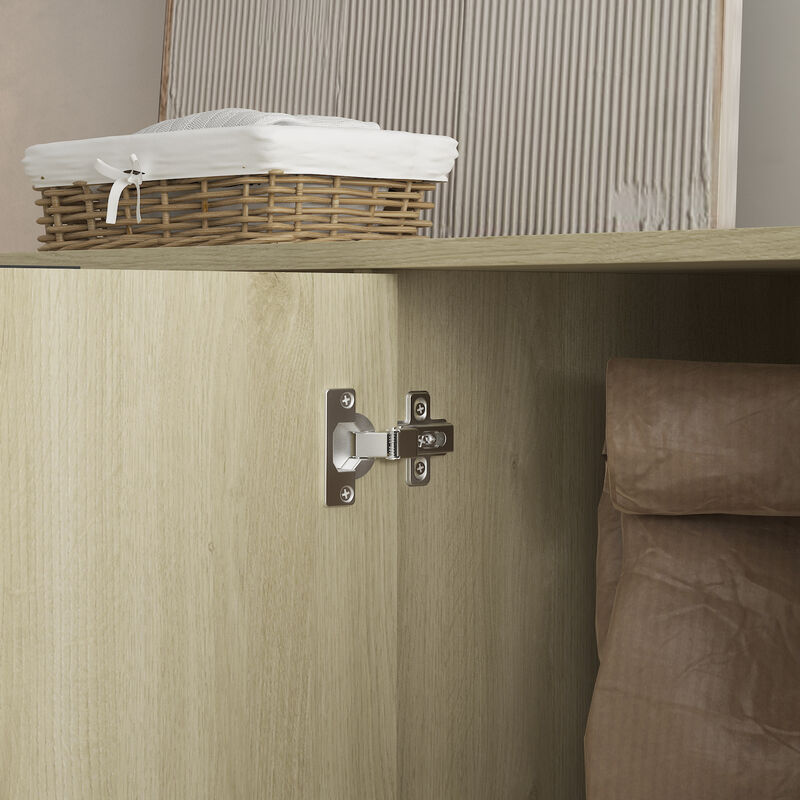 TATEUS Modern Wood Sideboard with Fluted Detailing, Large Buffet Credenza Adjustable Shelves image number 5