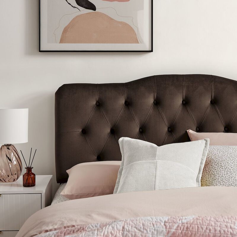 Annabel Stain-Resistant Performance Velvet Full Headboard image number 7
