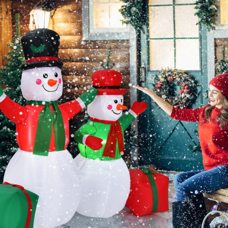 Hivvago Christmas Inflatable Snowmen Blow Up Christmas Decoration
