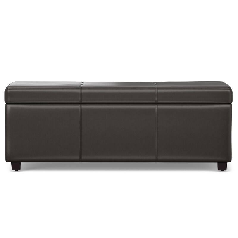 Simpli Home Avalon Lift Top Rectangular Storage Ottoman image number 1