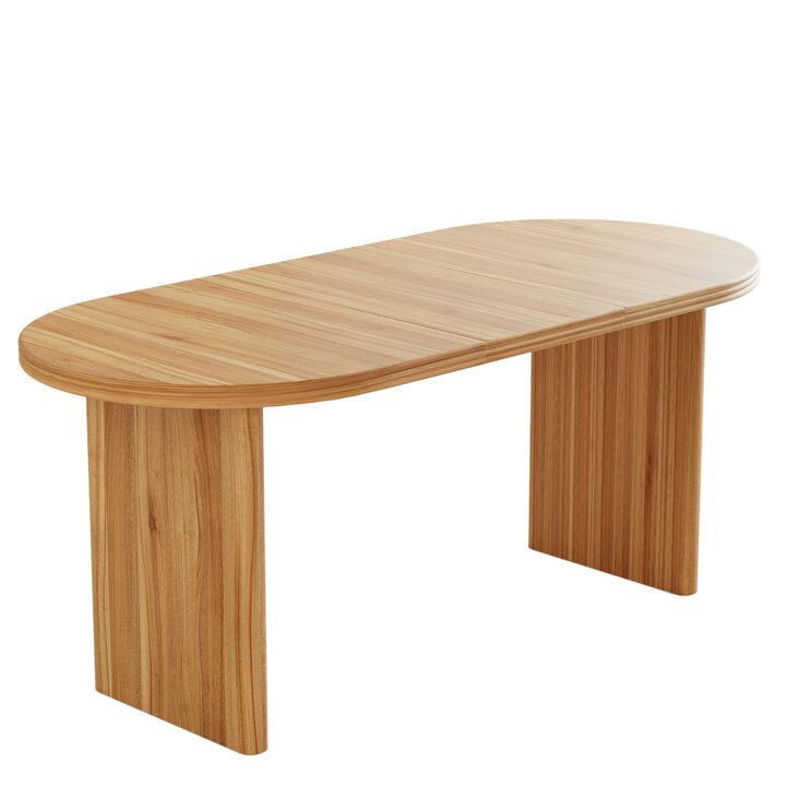 55.12"-70.87"Modern Extendable Dining Table with removable extension leaves,Mid-century modern style home table