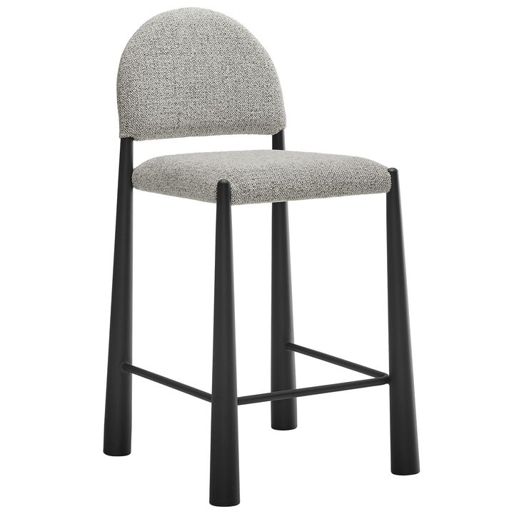 Modway Hayley Mid Century Modern Counter Stool in Black Camel