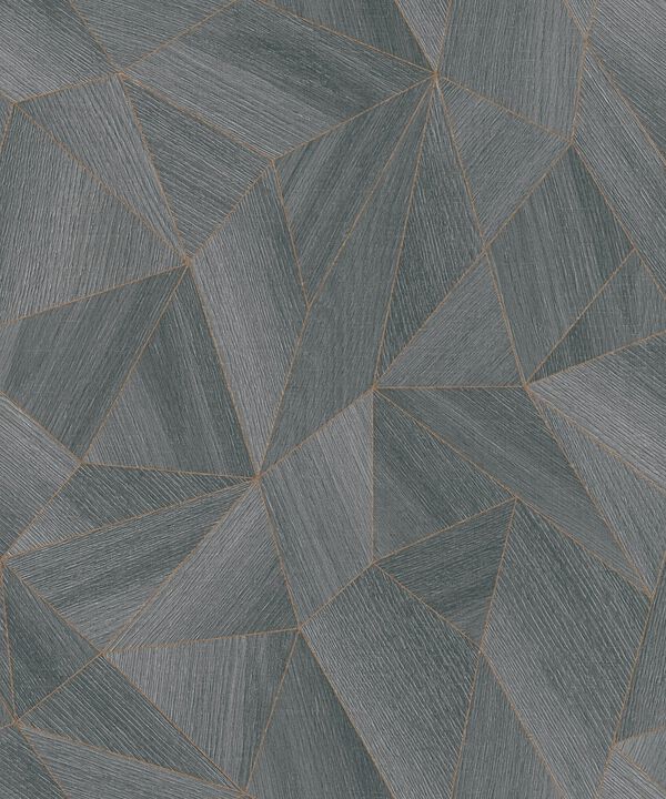The Woods and Wicker Geometric Wood Effect Motif Silver Grey Wallpaper WW22221