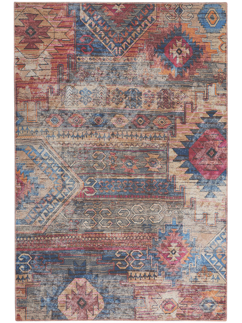 Machine Washable Series 1 SR106 Multicolor 4' x 6' Rug