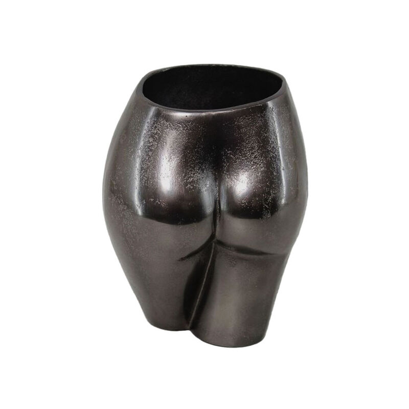 Hivvago 8 Inch Antiqued Bronze Cast Aluminum Female Form Table Vase