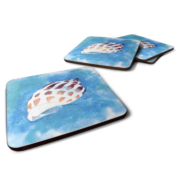 Caroline's Treasures 8010FC Shells Foam Coasters (Set of 4), 3.5 H x 3.5 W, Multicolor