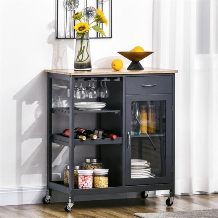 Kitchen Cart Storage Cabinet Multi-Functional Coffee Bar & Island for Kitchen & Dining Room