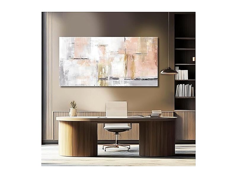 Gold Abstract Wall Art Decor Minimalist Oil 24 X 48 Inch Canvas Living Room Hang image number 3