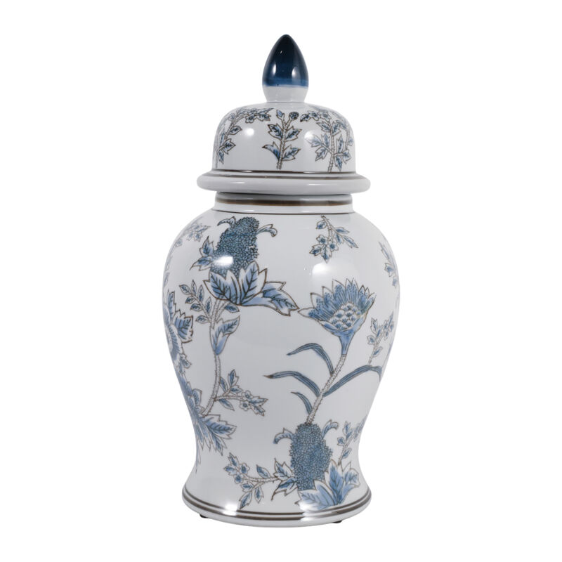 14x7" Floral Temple Jar image number 0