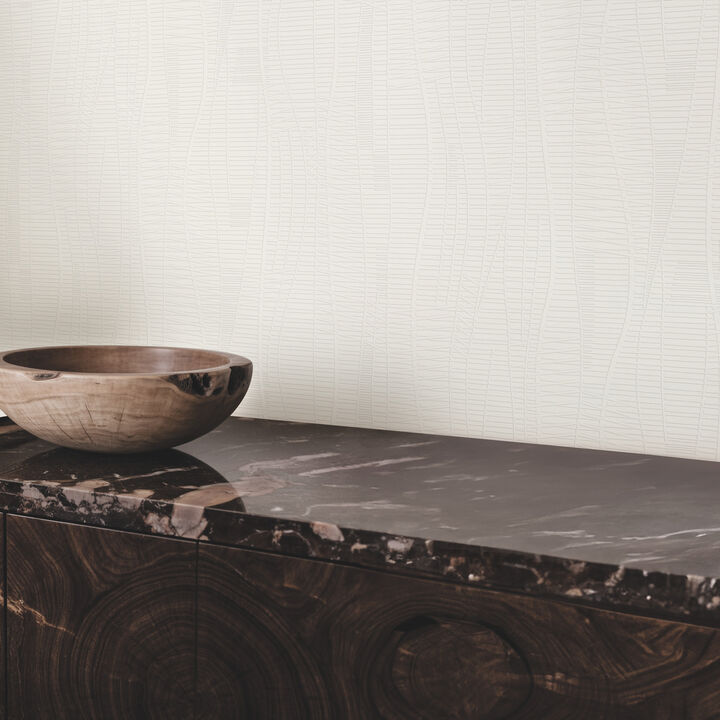 Amir White Embossed Wallpaper