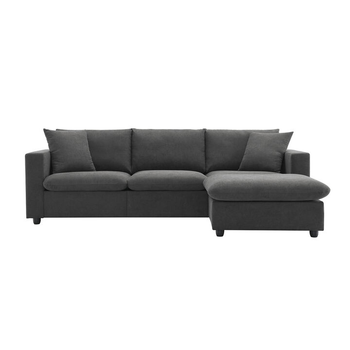 Merax Modern L-shaped Couch Set Sectional Sofa