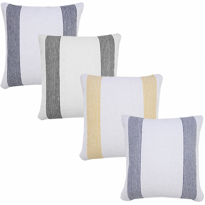 Handcrafted Cotton Geometric Zippered Pillow &ndash; Decorative Cushion for Couch, Chair, or Bed