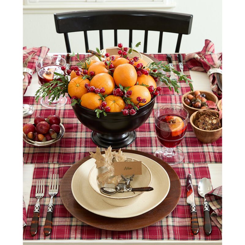 Solino Home 100% Pure Linen Plaid Placemats 14 x 19 Inch Set of 4 image number 2