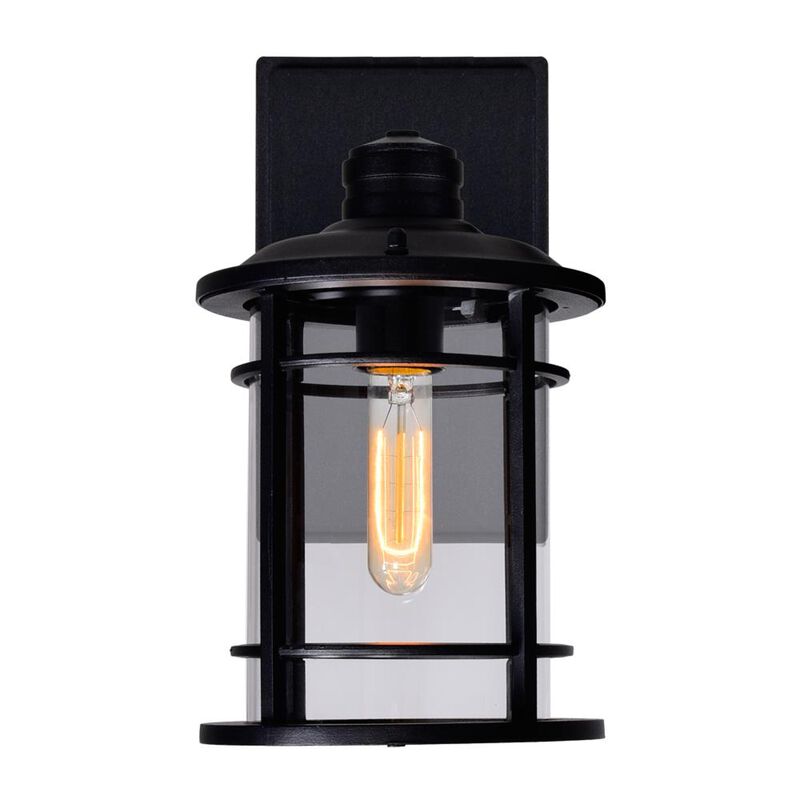 Belmont 1 Light Outdoor Black Wall Lantern