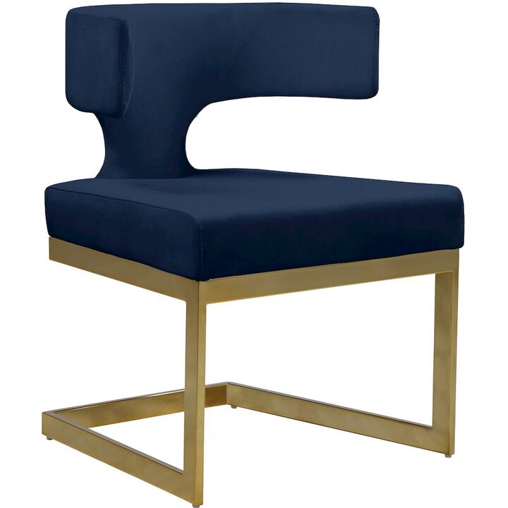 Meridian Furniture Alexandra Green Velvet Dining Chair
