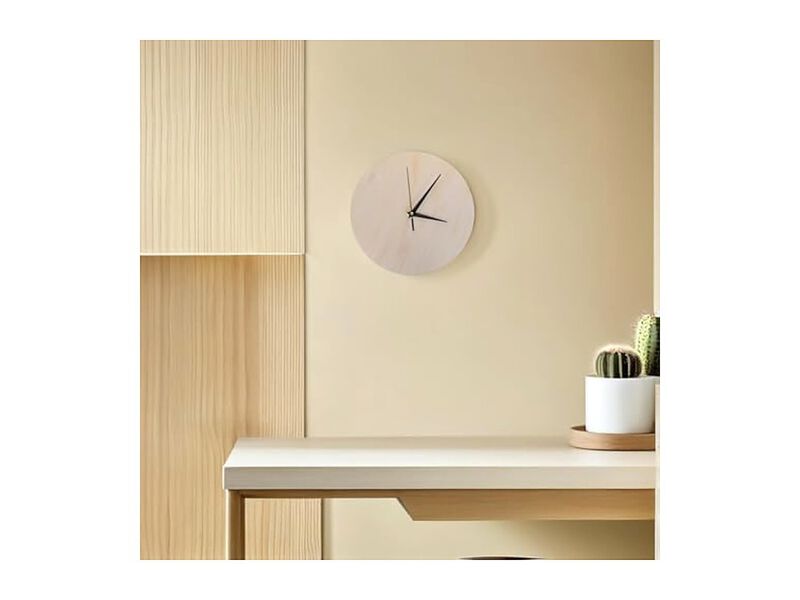 Wooden Unfinished DIY Craft Base Painting Wall Clock 84 Inch Wood Home Decor image number 1
