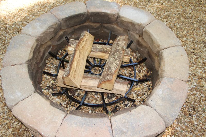 28-in D Wagon Wheel Firewood Grate for Fire Pit - Made in USA