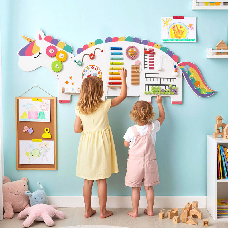 Dinosaur Busy Board 11-in-1 Activity Wall Panels for Education & Early Development image number 1