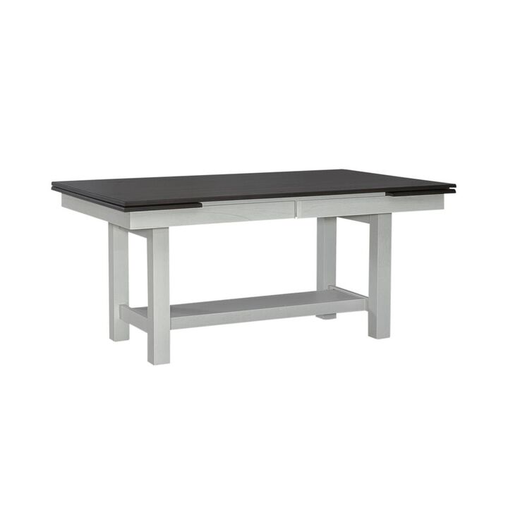 Liberty Furniture Brook Bay Optional 5 Piece Trestle Table Set in Textured White