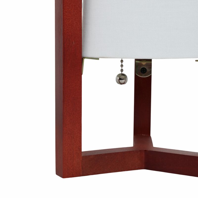 Wood,s/2,15"h,cylnder Tripod Tbl Lamps,cherry/wht image number 4