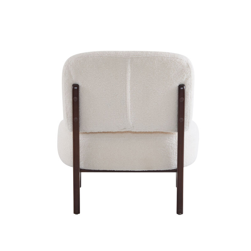 Merax Modern Boucle Accent Chair for Living Room, Bedroom