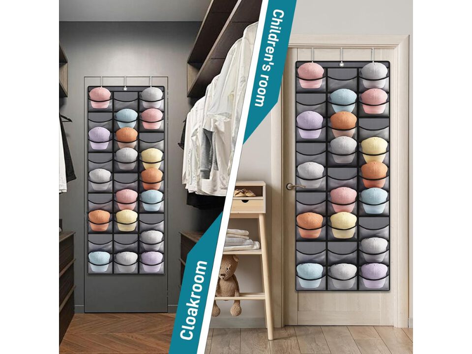 Over Door Shoe Organizer Closet Storage Clear Hat Baseball