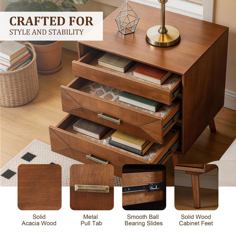 Makrom 24" Nightstand with Charging Station image number 2