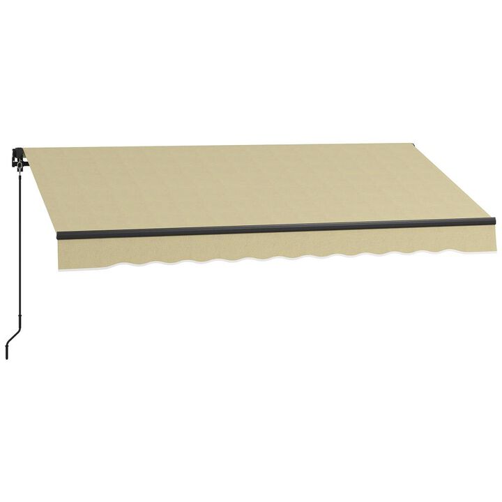 Hivvago Retractable Sunshade Awning for Patio or Balcony