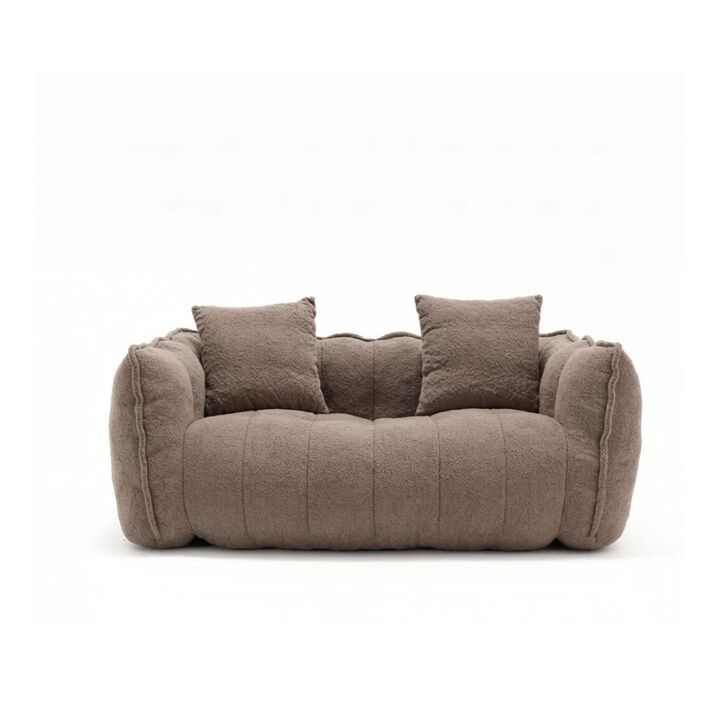 GOODSILO Large Square Recliner Sofa Beanbag Chair with High Resilience Foam Core for Two People Comfort