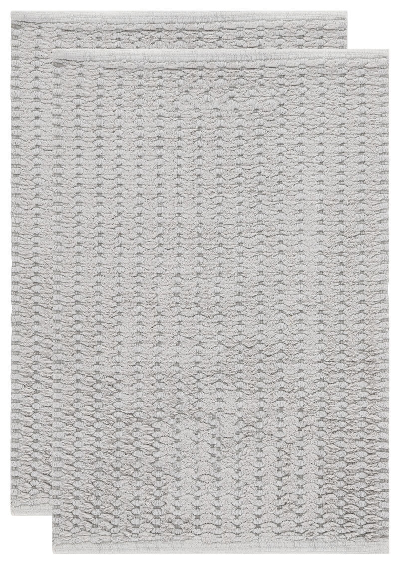 Oliva Textured Hatched PMB902 Set of 2 Bathmat image number 0